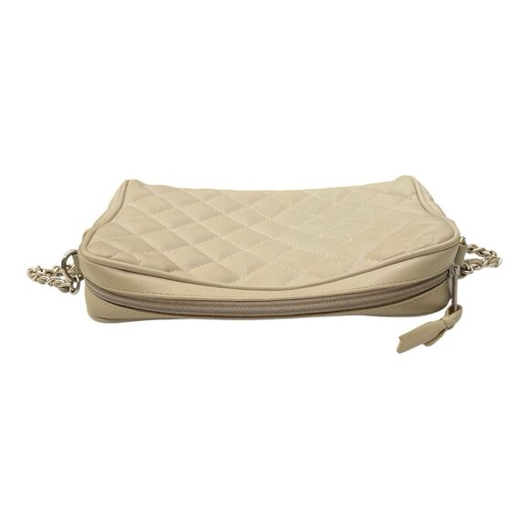 Vintage Jennifer Moore Crossbody Quilted Cream Handbag Gold Chain  10"X2.75”X7” - Picture 7 of 12